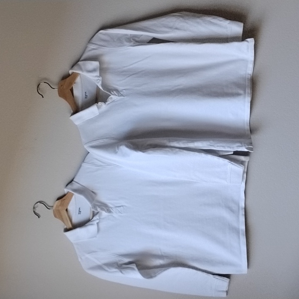 🌺💙 Set of 2 TEX Long Sleeve White Polos Size 15-16